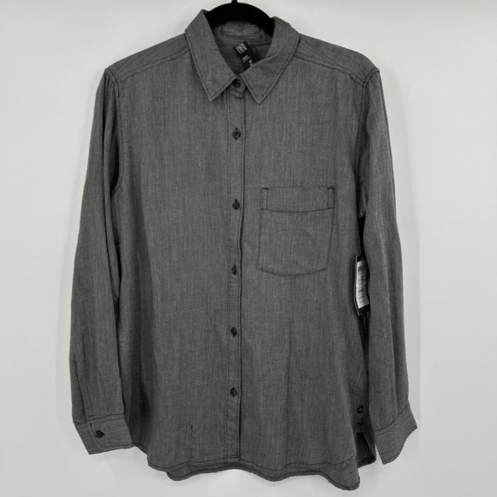 Mountain Hardwear Womens Gray‎ Long Sleeve Button Up Shirt